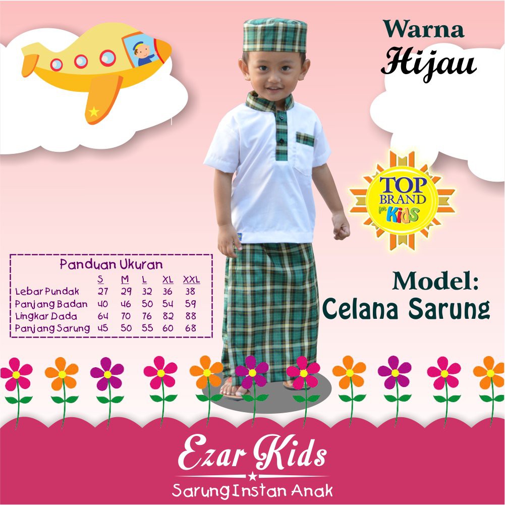  Sarung  Instan Anak  Warna Hijau Model  Celana  Sarung  