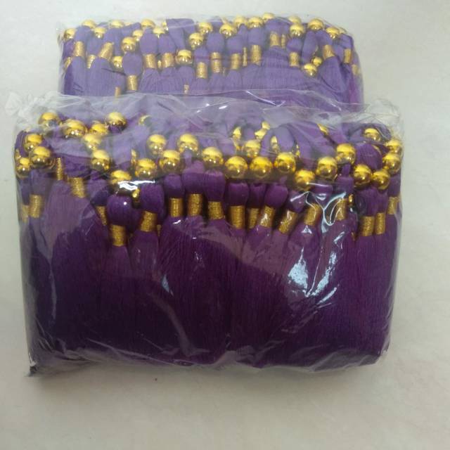 

Isi 100 pcs Pita Rumbai Jilid Buku Yasin Hard Cover Tassel Ronce Rawis UNGU