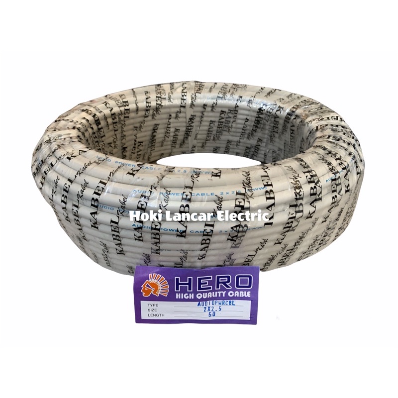 HERO Kabel Listrik NYM 2x2,5mm 50Meter isi Kawat Tunggal / Kabel Murah ini
