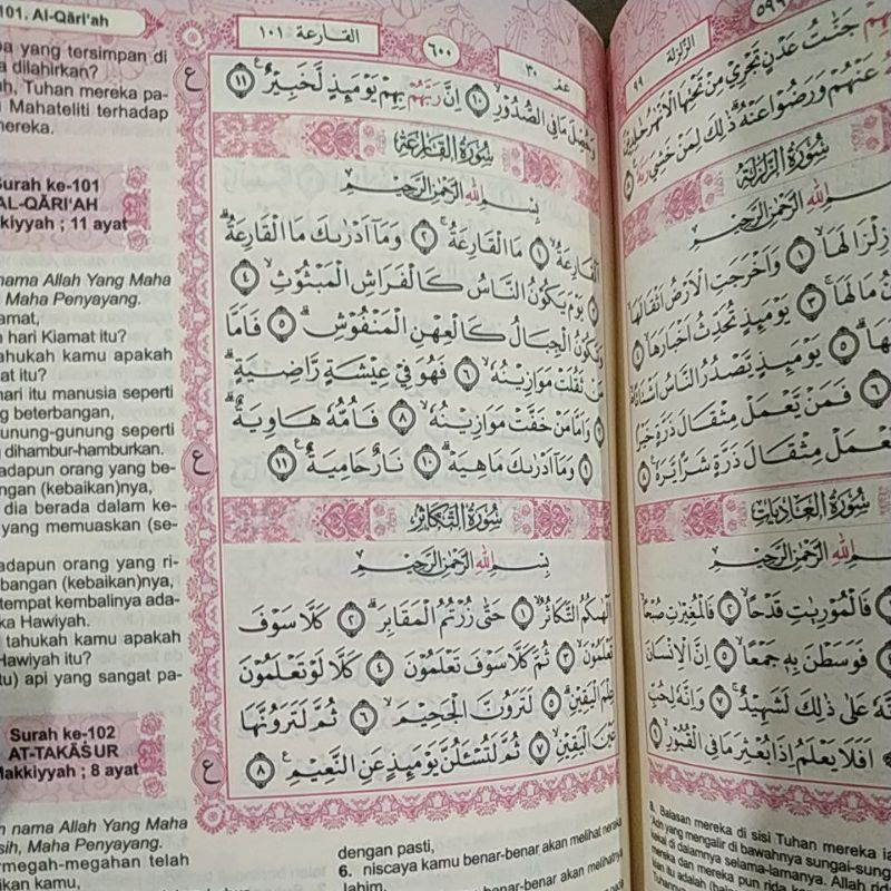 AL QURAN YASMINA A6 HC TERJEMAH DAN TAFSIR UNTUK WANITA REGULER