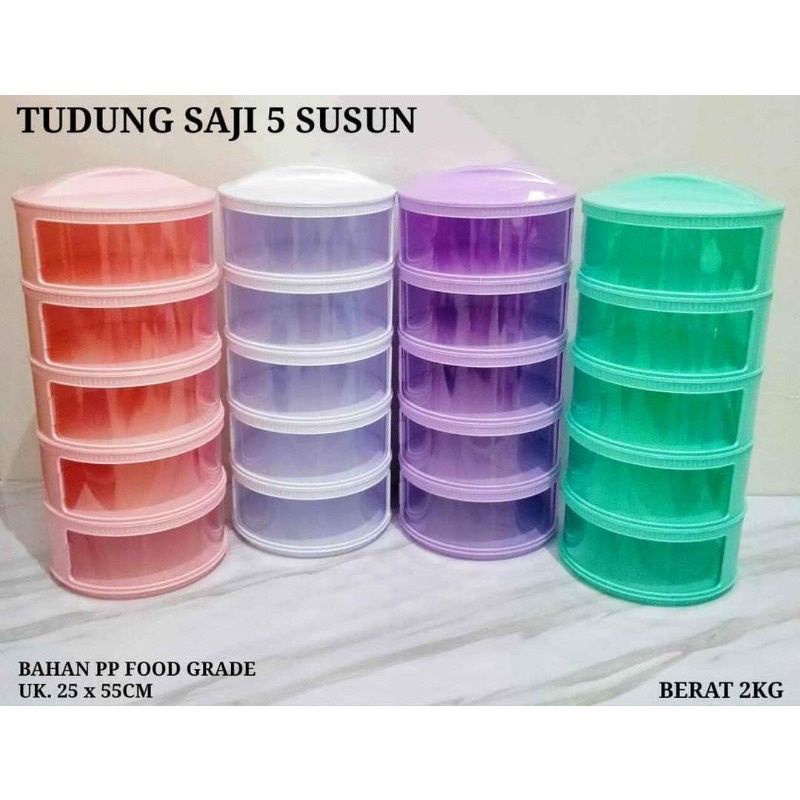 Penutup Pelindung Makanan lantai /Tudung Saji Bertingkat 5 susun