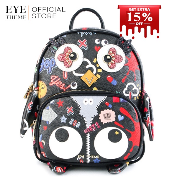 EYE THEME ~ HUER Gabryle Eye Theme Printed Backpack 9454-192