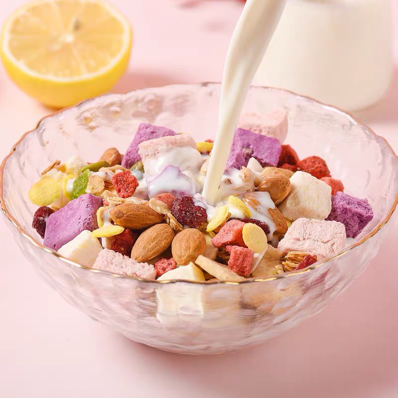 Oatmeal yogurt sarapan sereal diet sehat makanan granola healthy food snack ringan Halal