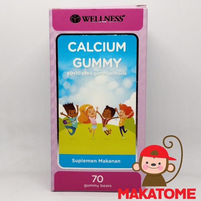 Wellness Calcium Gummy 70 Gummy Bear Gummies Vitamin D3 D 3 Anak Child Vit Anak -