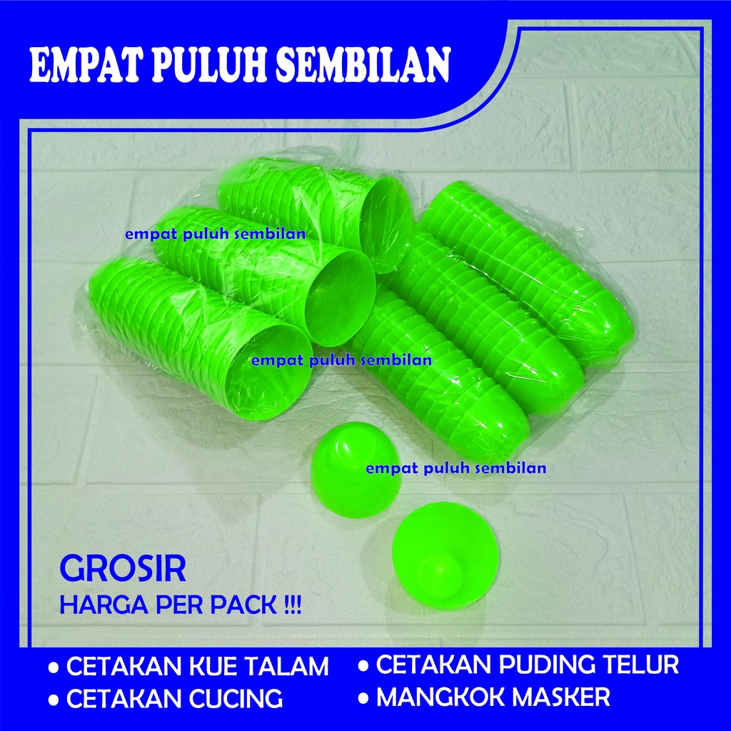 1 pak cucing hijau kecil besar grosir / cetakan kue hijau / CETAKAN KUE APEM / MAGKOK PLASTIK KECIL