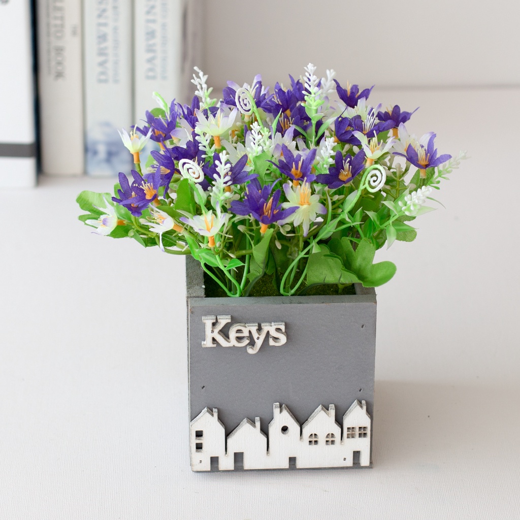 Pot Tanaman Hiasan Plastik Import  Pot Buatan Dekorasi Artificial Flower Type CHRYSANTHEMUM KEY