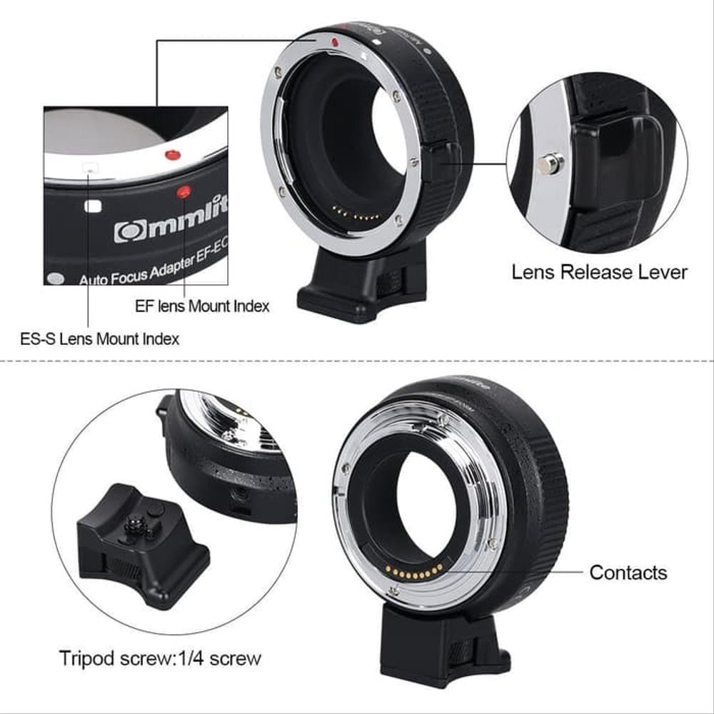 Commlite EF Mount Lens to EOS M Mount Camera Adapter CM-EF-EOS M