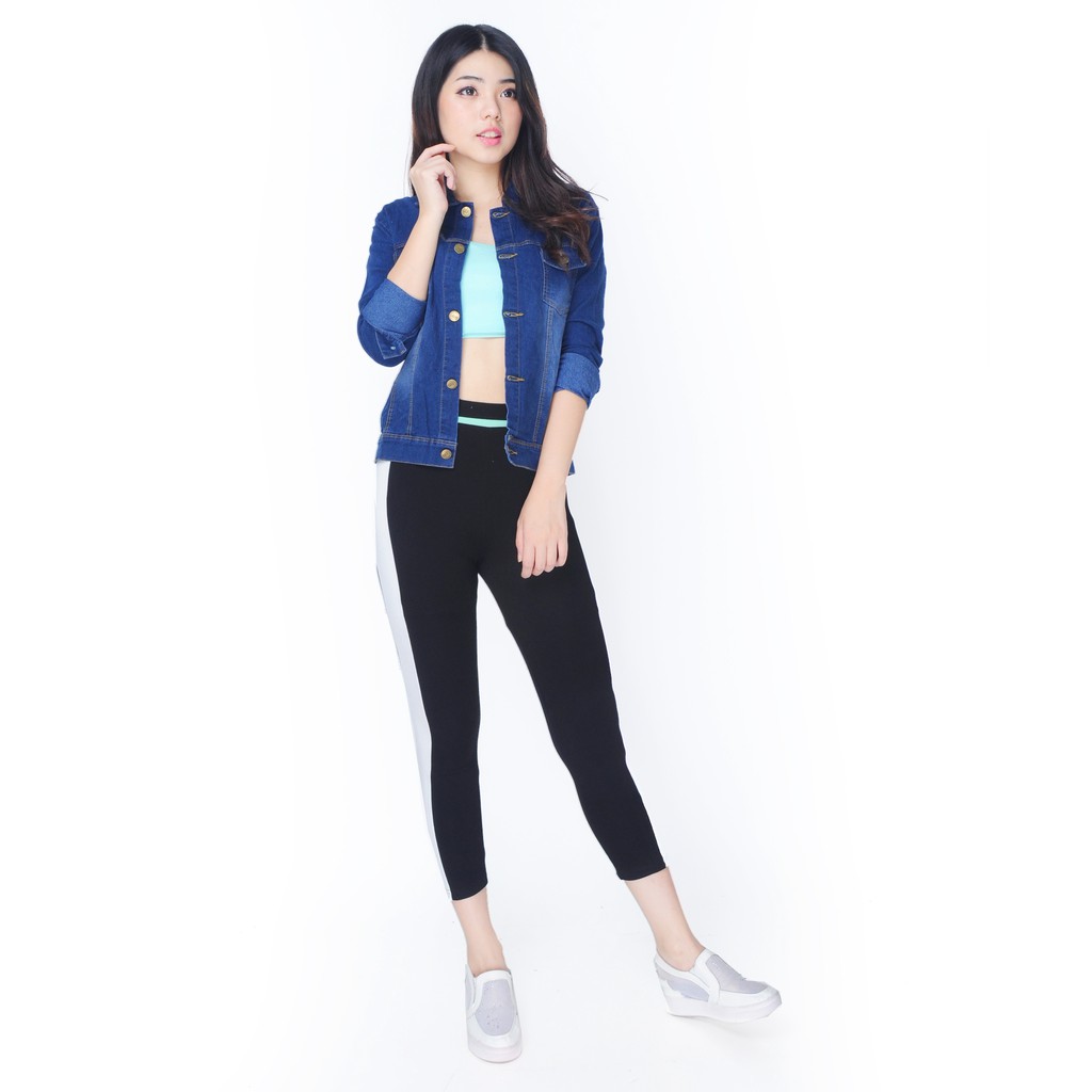 Jaket Jeans Washed Tangan panjang Wanita - XSHOP Raline