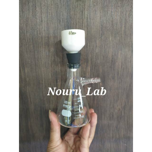 Corong Buchner 100mm - Erlenmeyer Pipa Samping