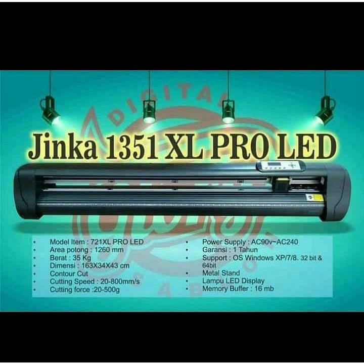 Mesin Cutting Sticker Jinka 1351 XL PRO LED SUPPORT COREL DRAW/cutting stiker/sablon