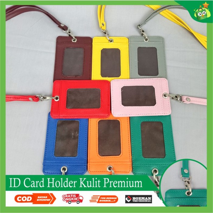 

Nikmati Id Card Holder Nametag Kulit Pu Leather Lanyard Kualitas Premium Gilaa!!!