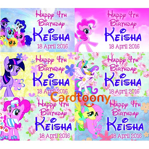 

Sticker / stiker label nama Hasbro My Little Pony