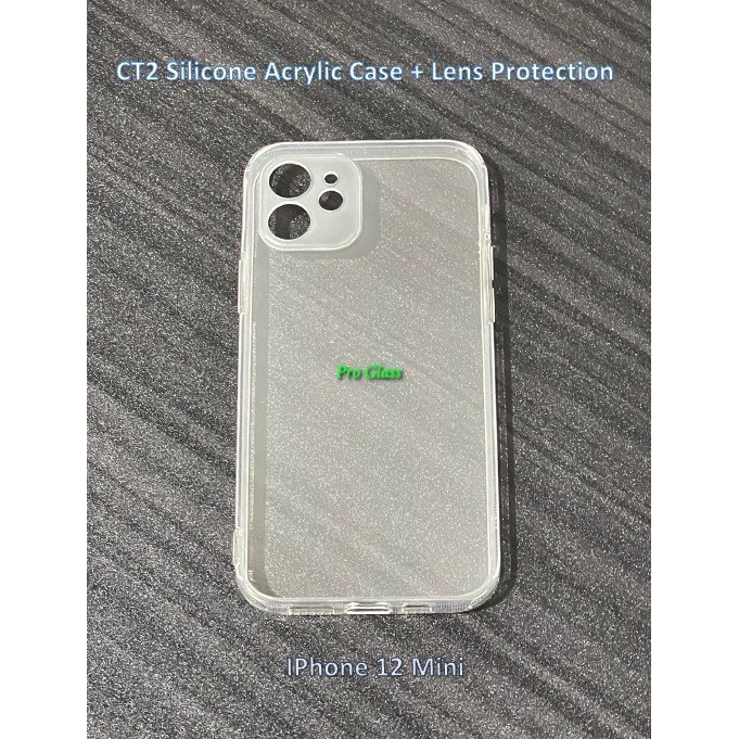 CT2 Iphone 12 MINI / 12 / 12 PRO / 12 PRO MAX Silicone Acrylic Clear Case Lens Protection