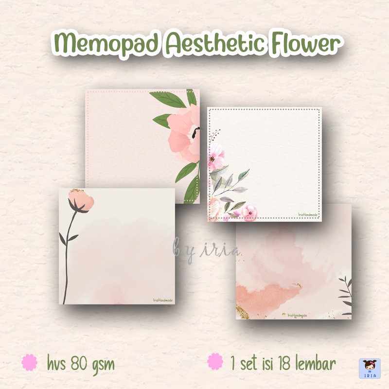 

Memopad / Memo Notes Aesthetic Flower Scrapbook