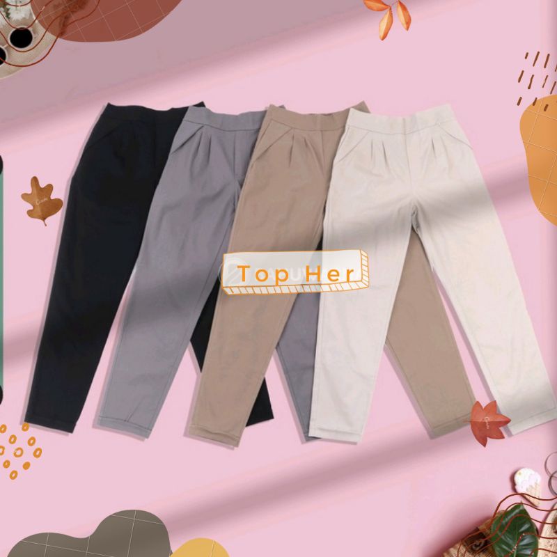 Celana Kantor Wanita // Stretch Big Size