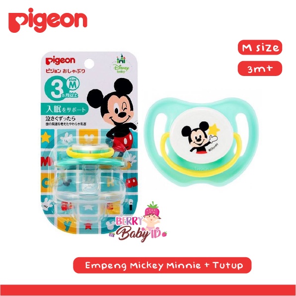 Pigeon Silicone Pacifier Mickey Minnie Series Empeng Dot Soother Bayi Berry Mart
