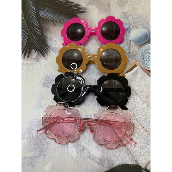 FATWANNISA - ( AK - 2 ) KACAMATA BAYI PEREMPUAN BUNGA CUTE BULAT FLOWER PINK LUCU/ COD/ BAYAR DI TEM