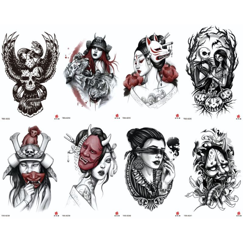 Tatto temporer TBS Baru Ukiyo-e Geisha Fashion Khusus ...