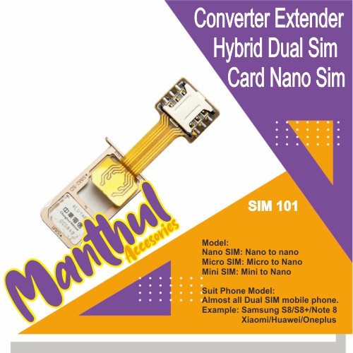 Converter Extender Hybrid Dual Sim Card Nano sim