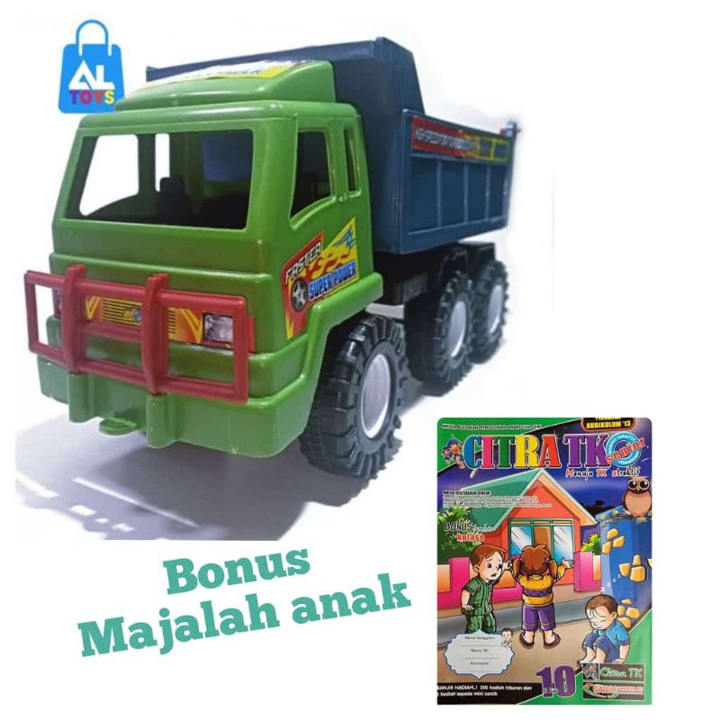 MAINAN TRUCK DUMP BAK MURAH + BONUS HADIAH MAJALAH ANAK