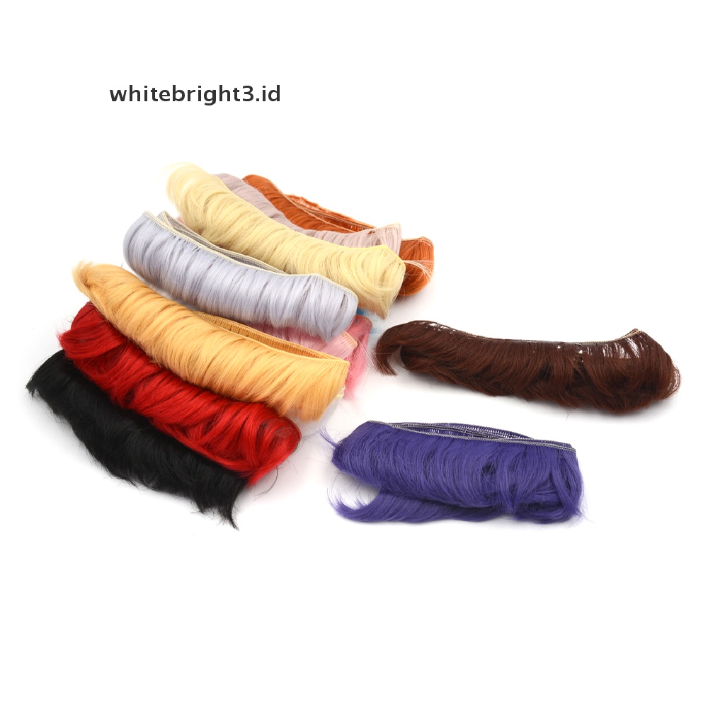 (whitebright3.id) Wig / Rambut Palsu handmade DIY Panjang 5cm Untuk Boneka BJD SD