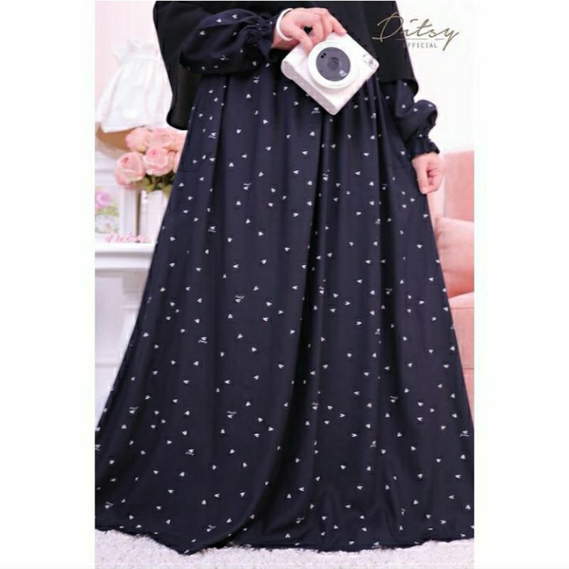 Ditsy Nightgown Amore JetBlack