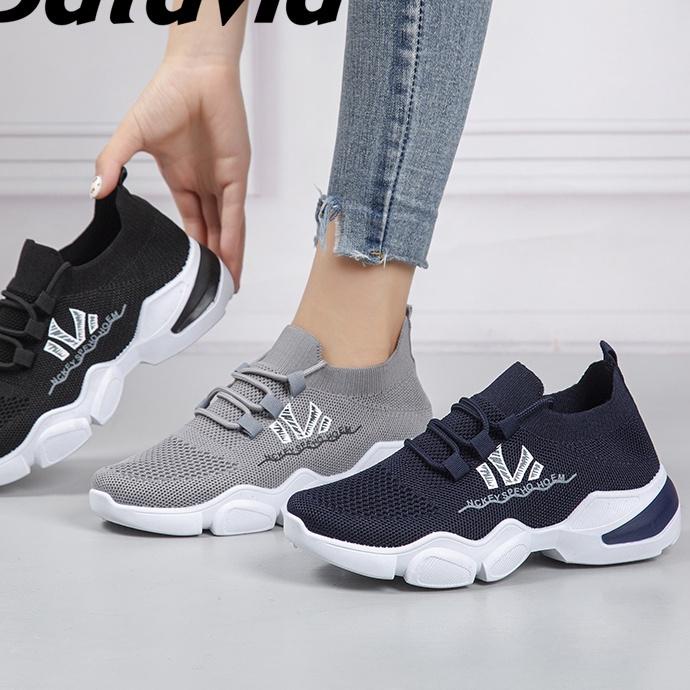 A100 Batavia Shoes sepatu sneakers wanita rajut import premium bernapas olahraga  Model  Terbaru Mur