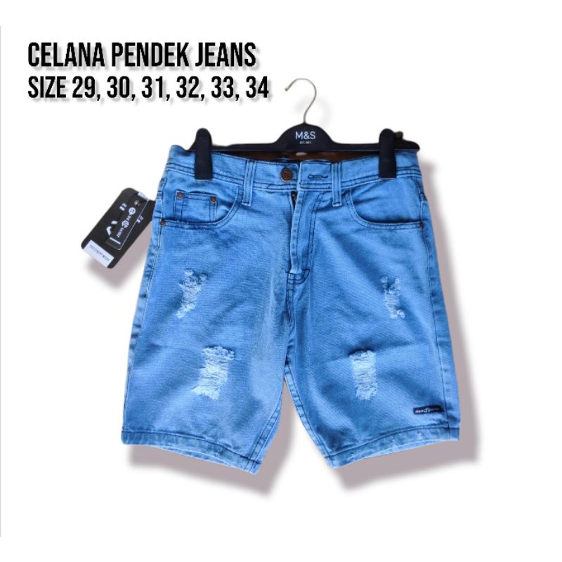 Celana pendek jeans sobek jeans polo premium original surfakiller