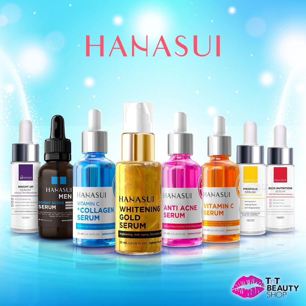 HANASUI Serum Vit C + Collagen | Serum Anti Acne | Serum Vitamin C | Whitening GOLD | BRIGHT SERUM  | TnT Beauty Shop