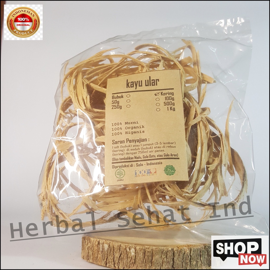 

KAYU ULAR SERUT KERING 250 gr - Strychnos Lucida - MURNI - JSR
