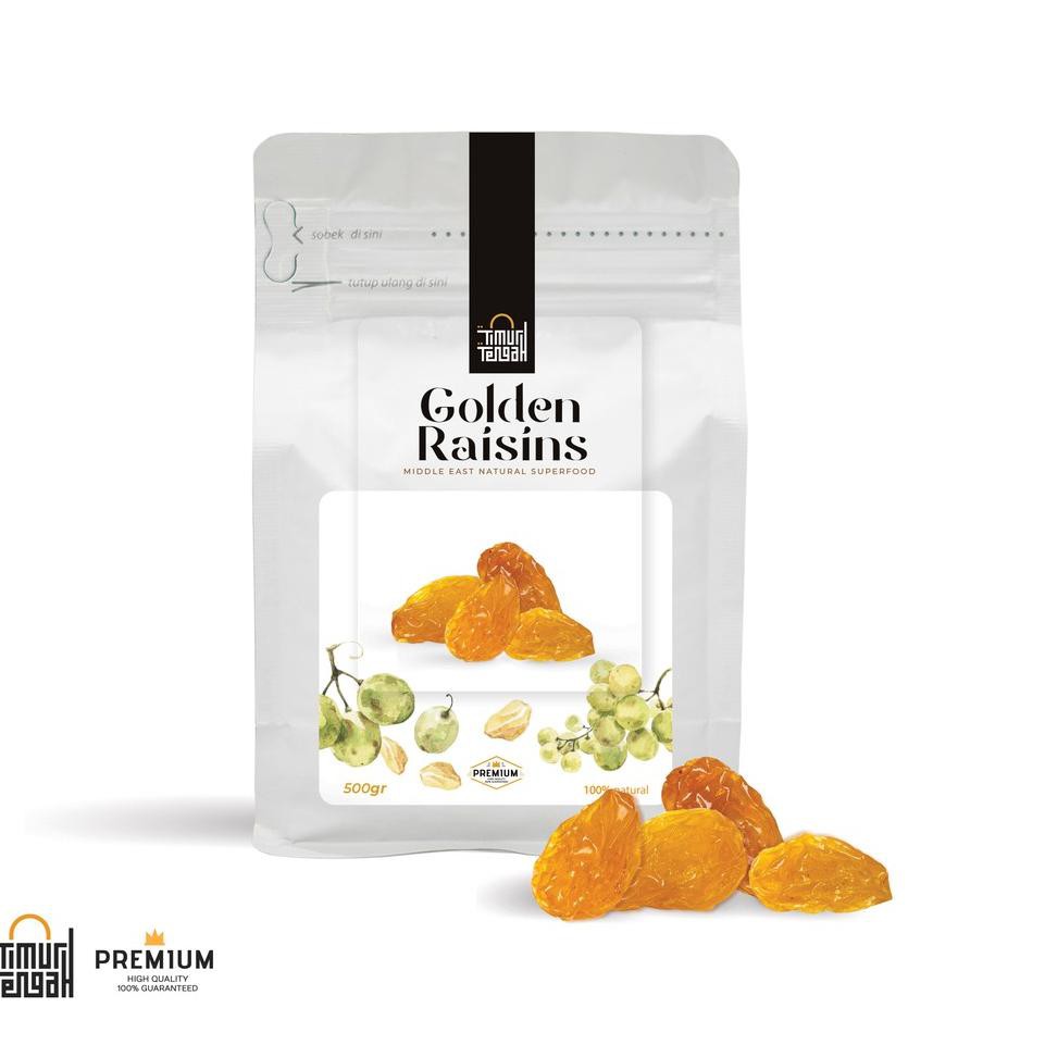 

[ Hemat 50% Kismis Golden Raisins 500 gr Premium Timur Tengah Original High Quality °•.¸¸.•°`