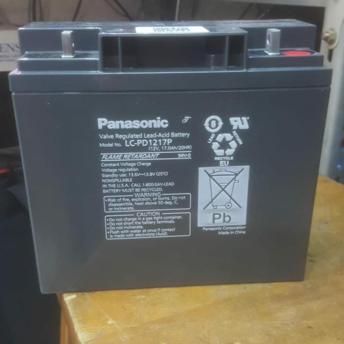 Battery Aki Kering Accu Panasonic Ups 12Volt 12V 17Ah 18Ah