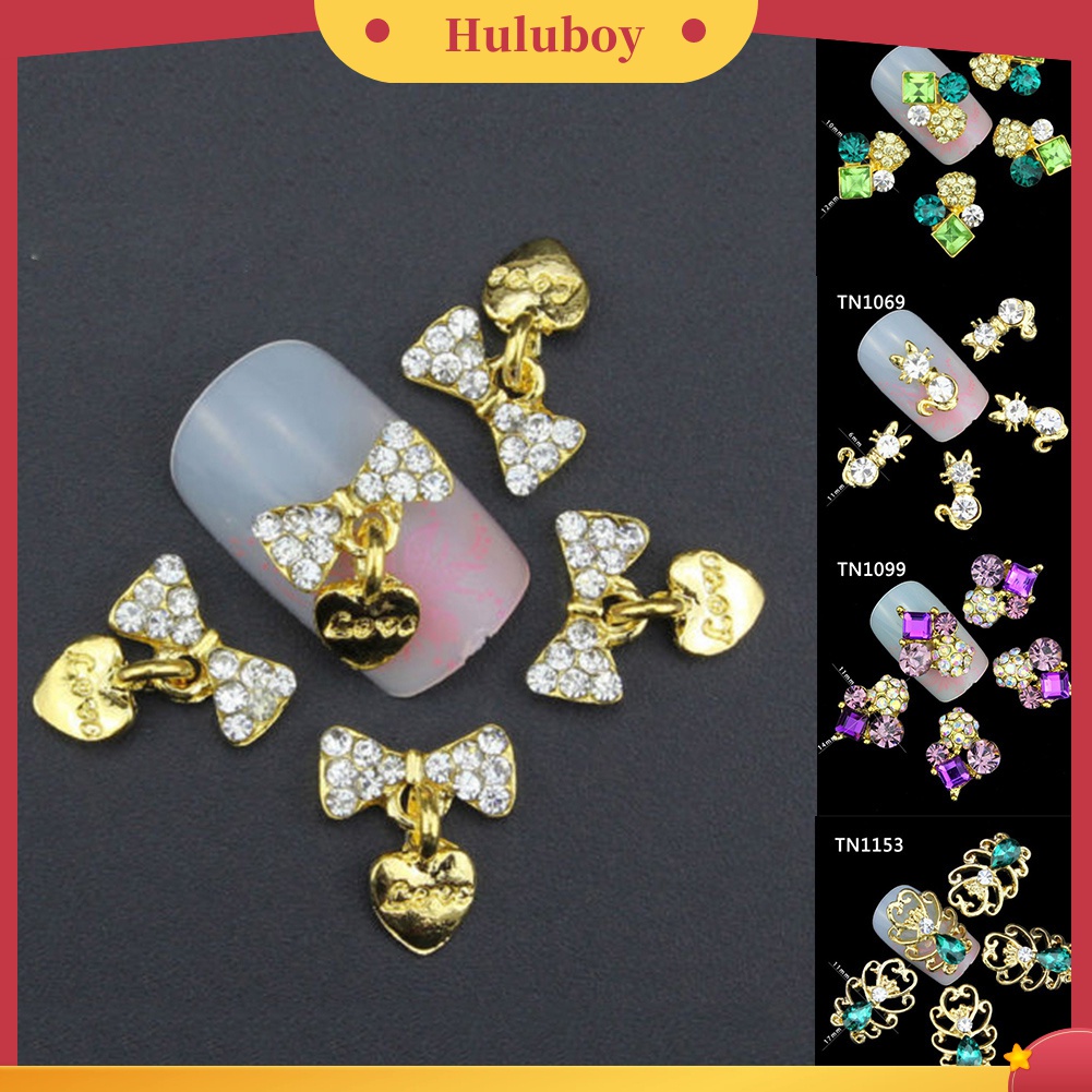 Huluboy Huluboy♡ 10pcs Berlian Imitasi Glitter 3D Untuk Dekorasi Nail Art DIY