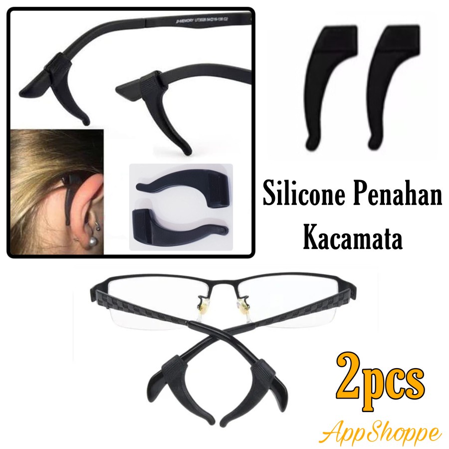 Karet Penahan Kacamata Belakang Telinga Silicon Sunglasses 2pcs