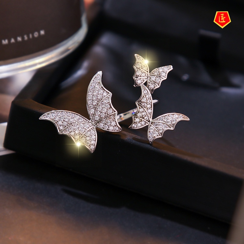 [Ready Stock]Light Luxury Super Fairy Butterfly Ring for Women