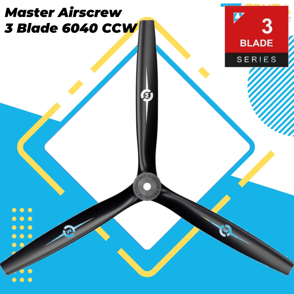 PROPELLER MASTER AIRSCREW 3 BLADE 6040 6X4 AEROMODELLING RC PLANE PROP