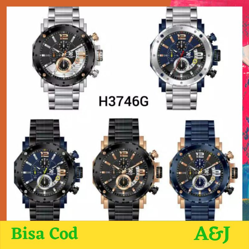 JAM TANGAN PRIA T5 H3746 G ORIGINAL ANTI AIR INCLUDE BOX TIN