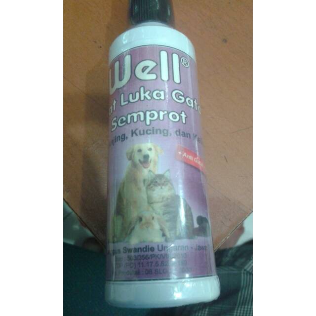 obat semprot spray luka gatal well anjing kucing kelinci