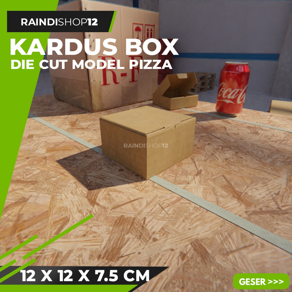 

BOX 12 X 12 X 7.5 CM KARDUS DIE CUT PIZZA KEMASAN PACKAGING KADO