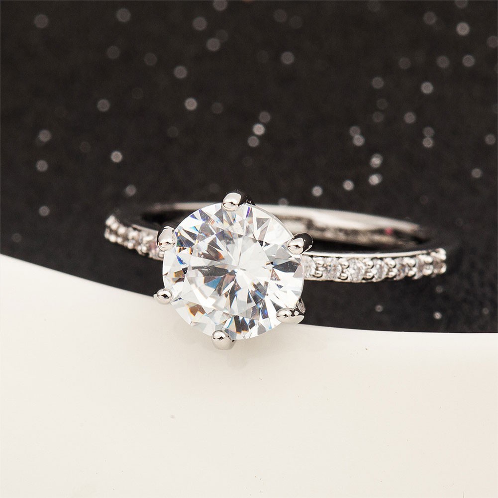 Hu Hu Hu Hu Hu Alat Bantu Pasang Kacamata♡ Cincin Wanita Hias Cubic Zirconia Untuk Pernikahanpertunanganhadiah