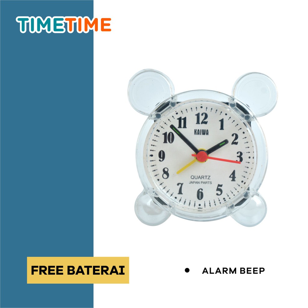 Jam Weker Alarm Murah Kaiwa 8027 Warna Putih