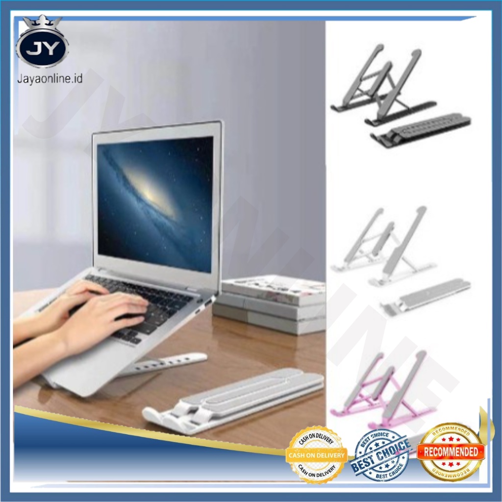 JY SS26 Stand Laptop Tablet Hp Holder Dudukan Laptop Handphone Portable Holder Folding Lipat Notebook Anti Slip