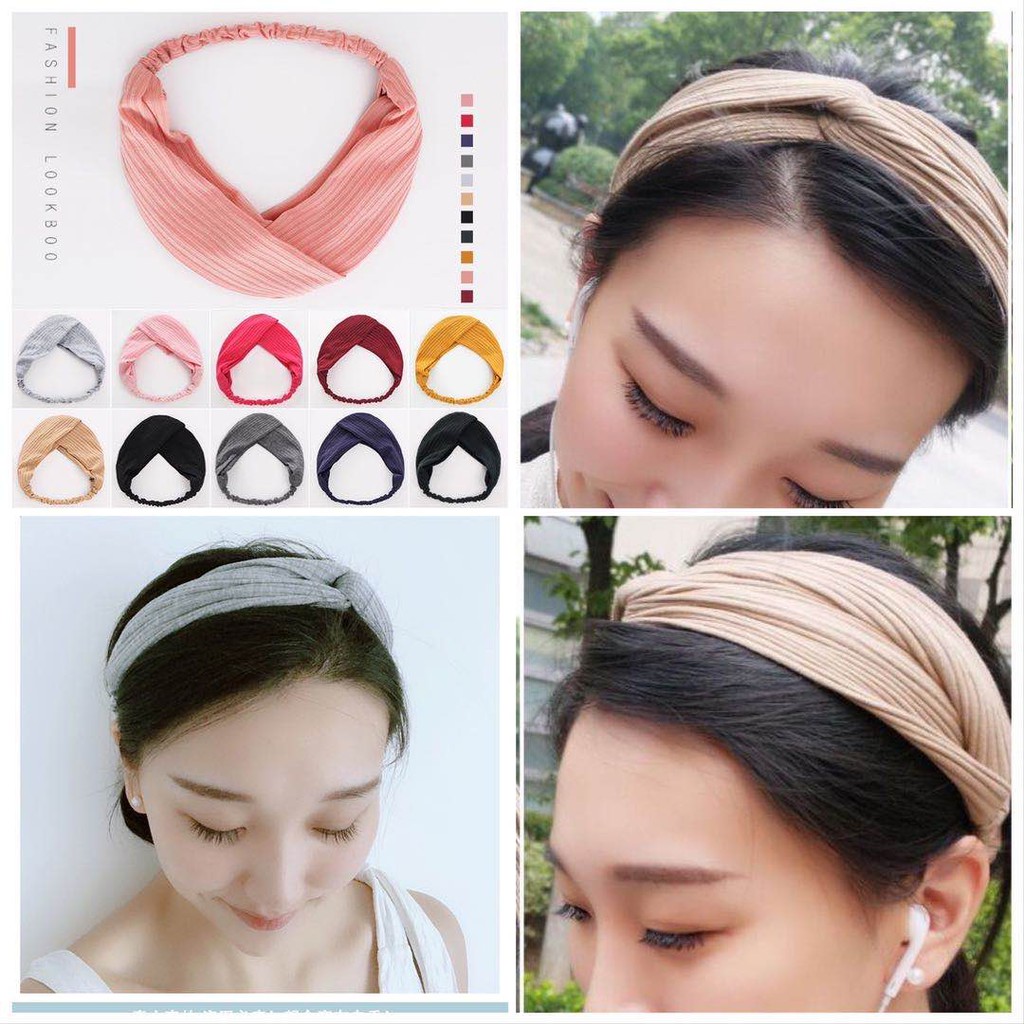 ROWLING (B -6) Bando Polos Salur - Bando Bandana Simpul- Headband - Bando Bandana Untuk Wanita