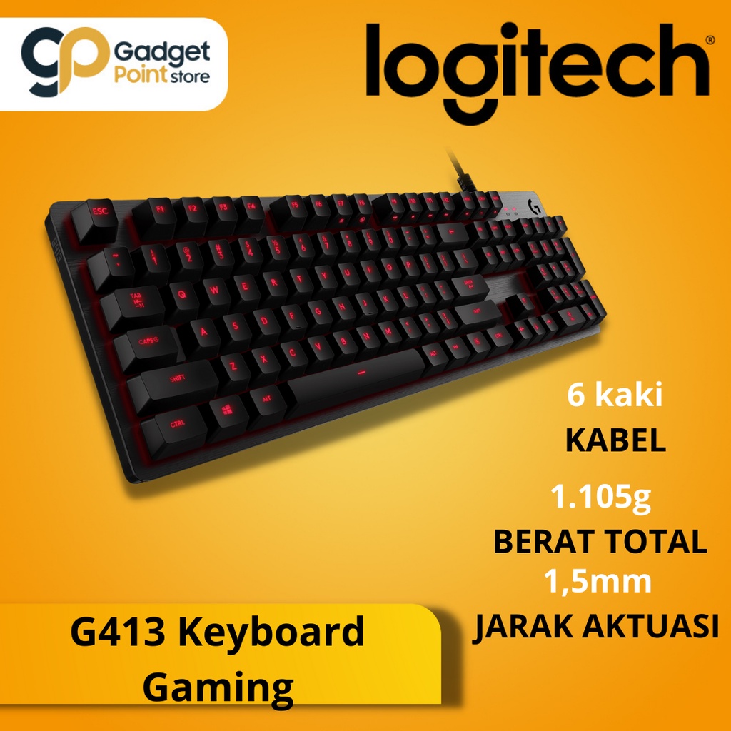 Keyboard Gaming Logitech G413 Keyboard Gaming TKL SE - Garansi 2 Tahun