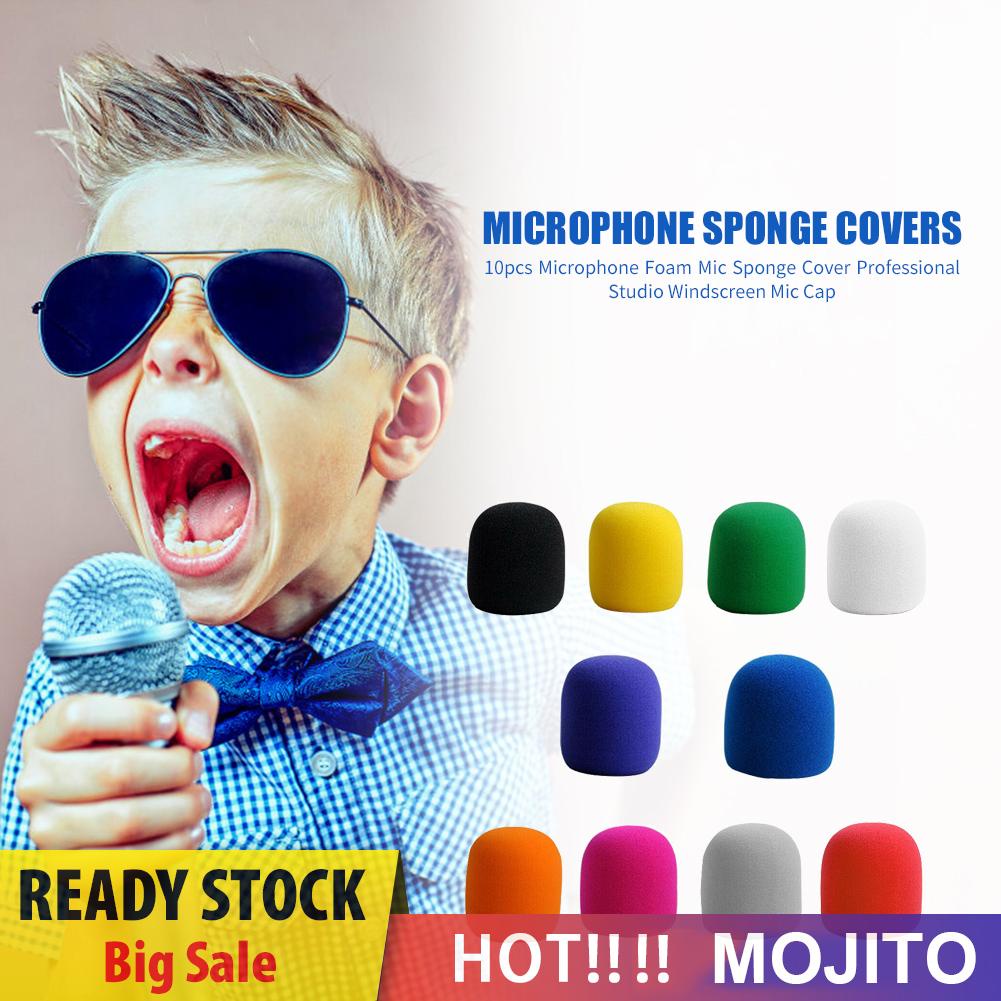 10pcs Cover Pelindung Mikrofon Bahan Busa Spons