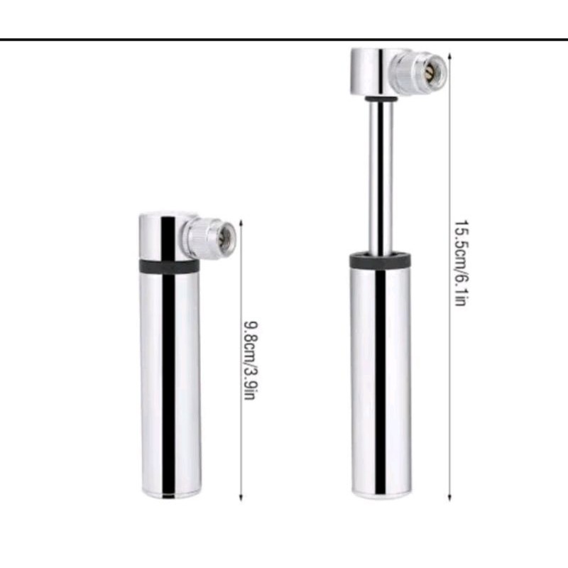 Duuti pompa sepeda manual ban mini bike pump 120 psi. hand pump pocket