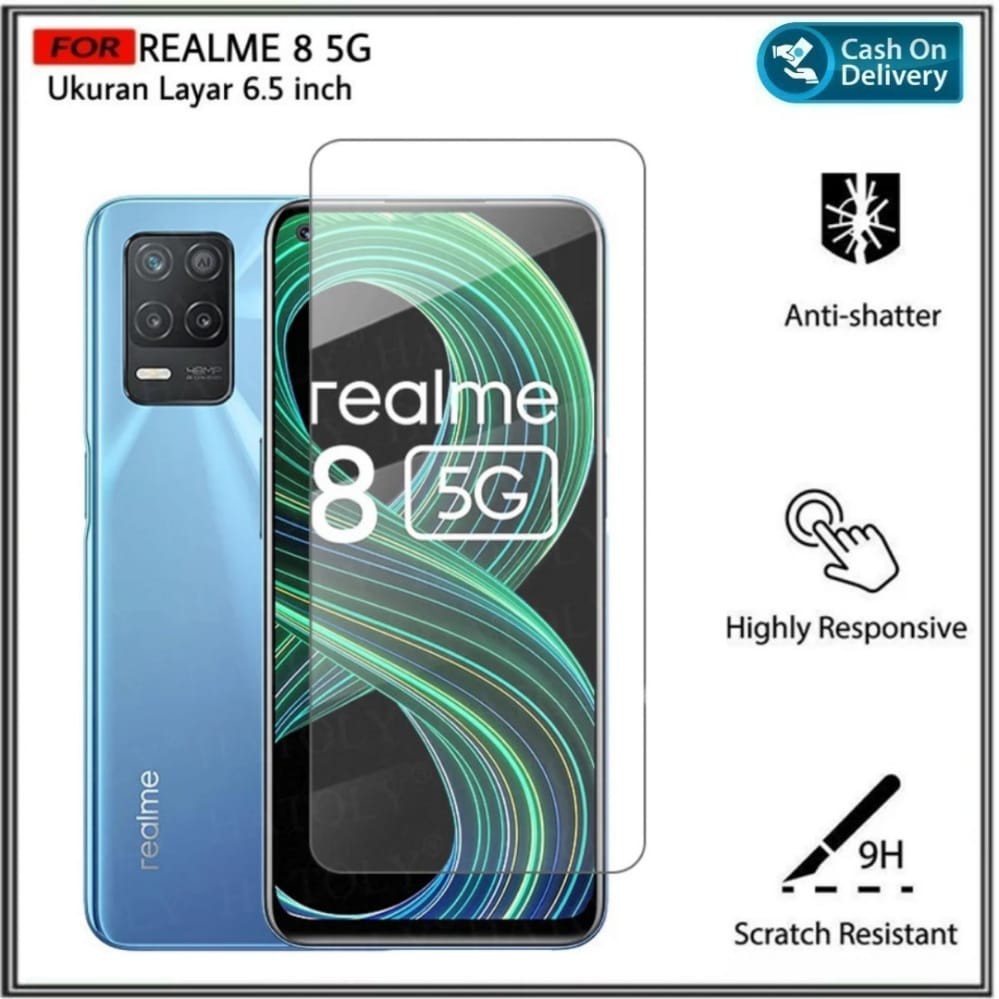 Promo Di AlvaCaseAcc Tempered Glass REALME 8 5G Anti Gores Kaca Pelindung Layar