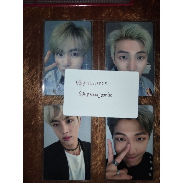 Pc photocard pc namjoon jin rm seokjin rap monster light fake love japan