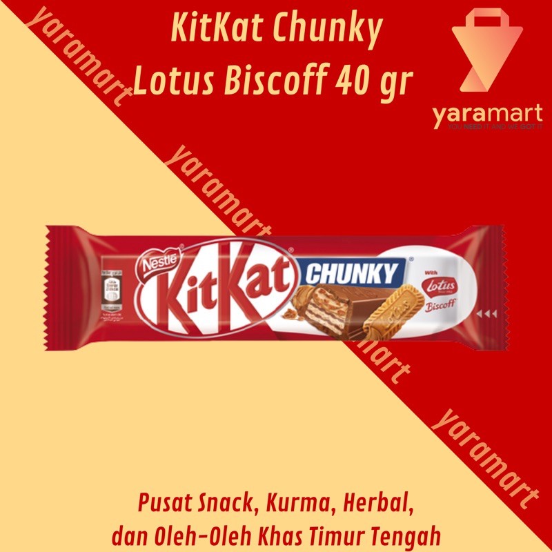 

New coklat kitkat chunky lotus White caramel popcorn peanut butter 40gr import