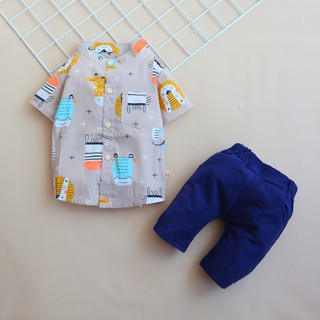 Motif Lion N  Friend IMPORT Setelan Baju Celana Anak  Bayi 